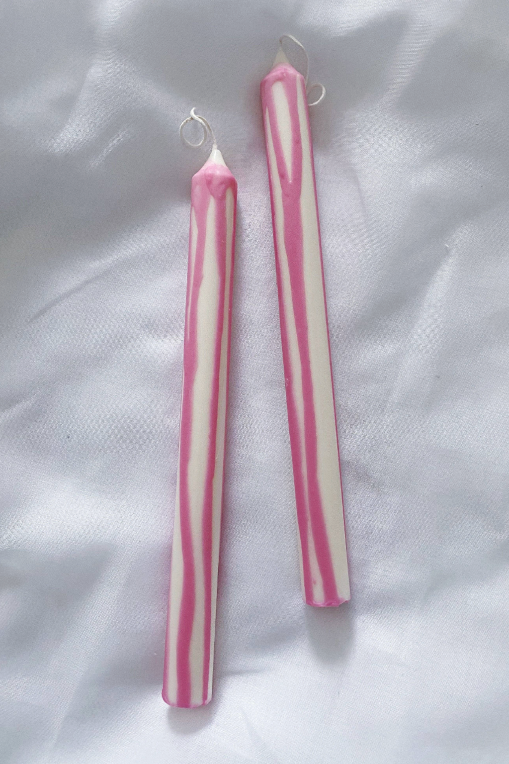 Pink Abstract Drip Candle sticks (Set of 2)