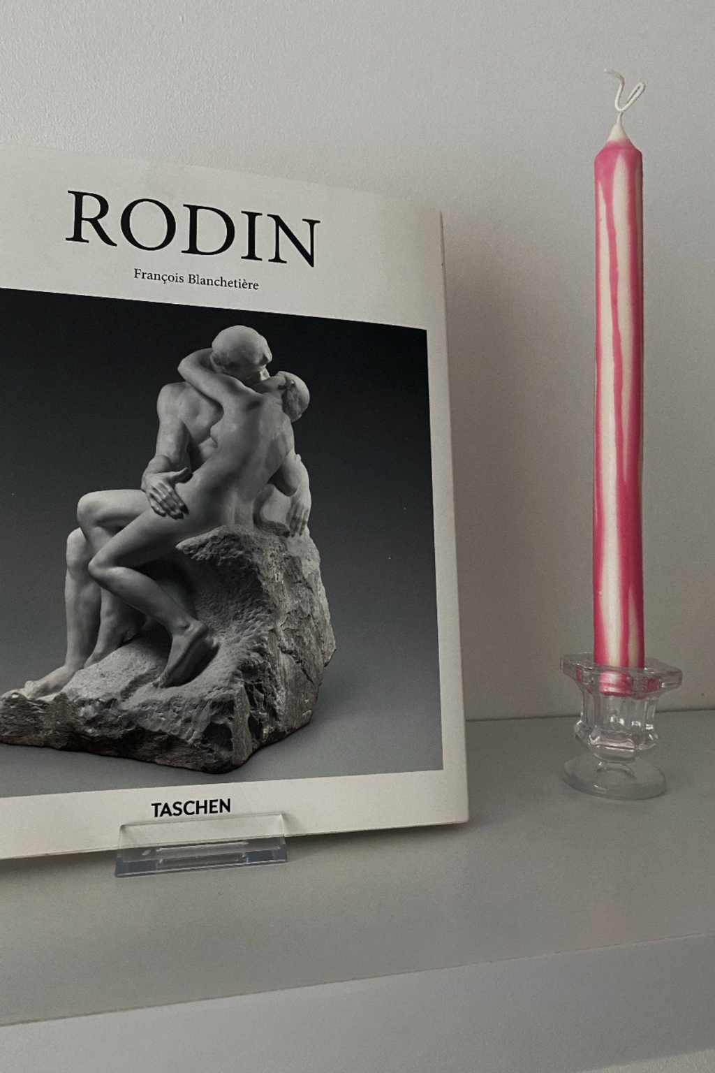 Pink Abstract Drip Candle sticks (Set of 2)