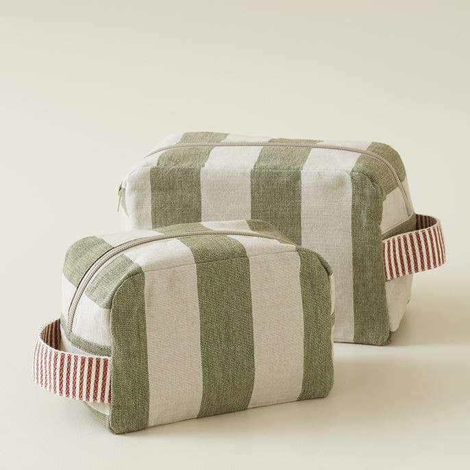 Mistral Green Stripe - Small Wash Bag