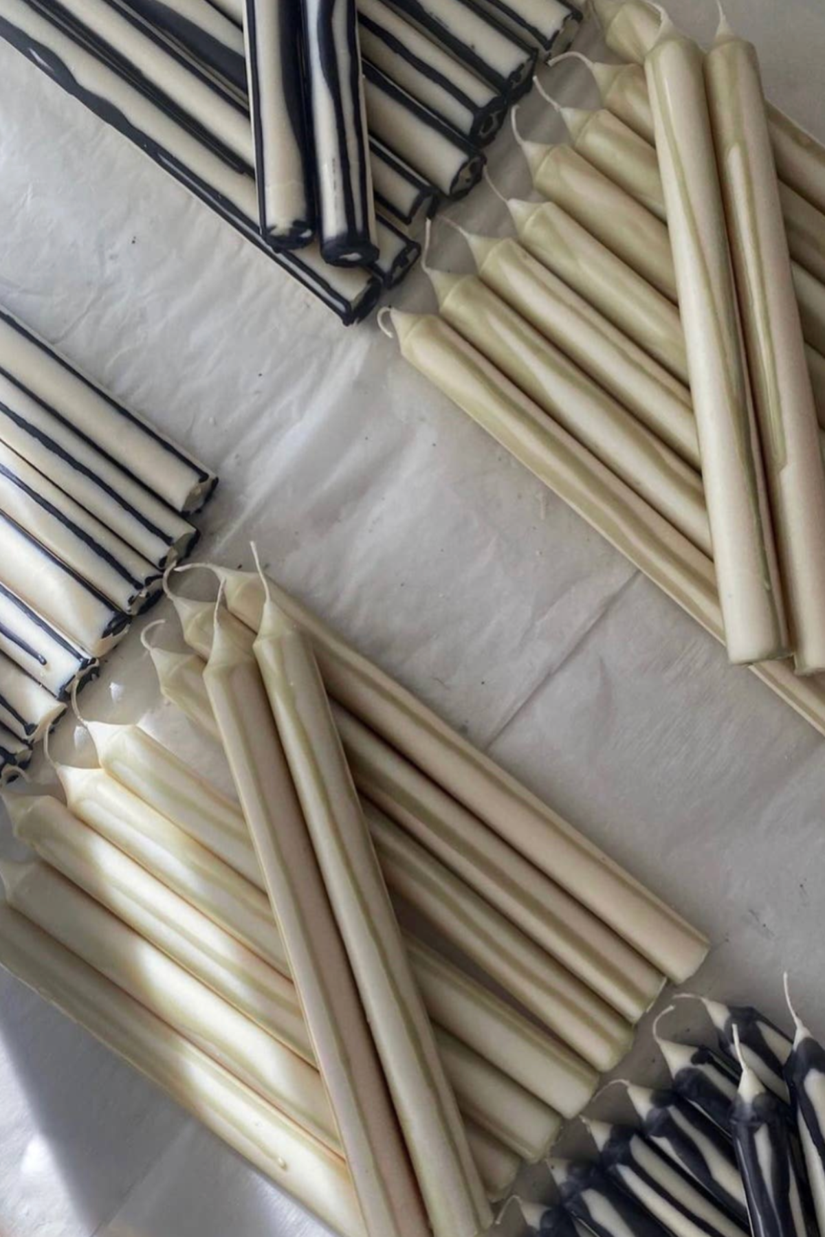 Sand Abstract Drip Candle sticks (Set of 2)