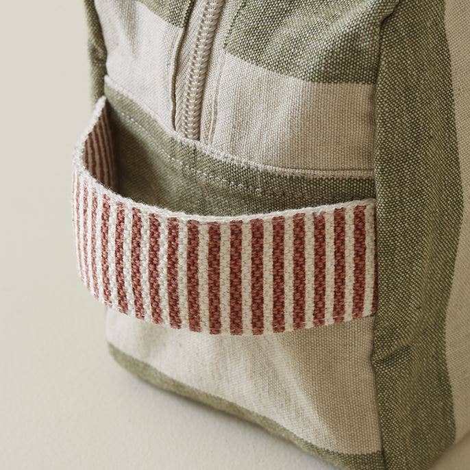 Mistral Green Stripe - Small Wash Bag