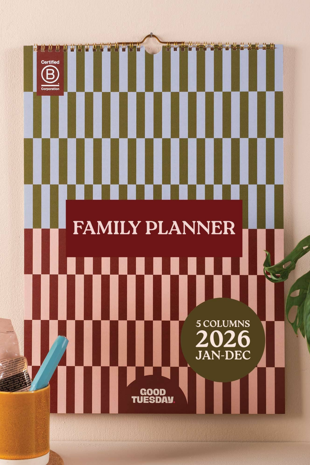  Boho A3 2026 Family Planner Calendar