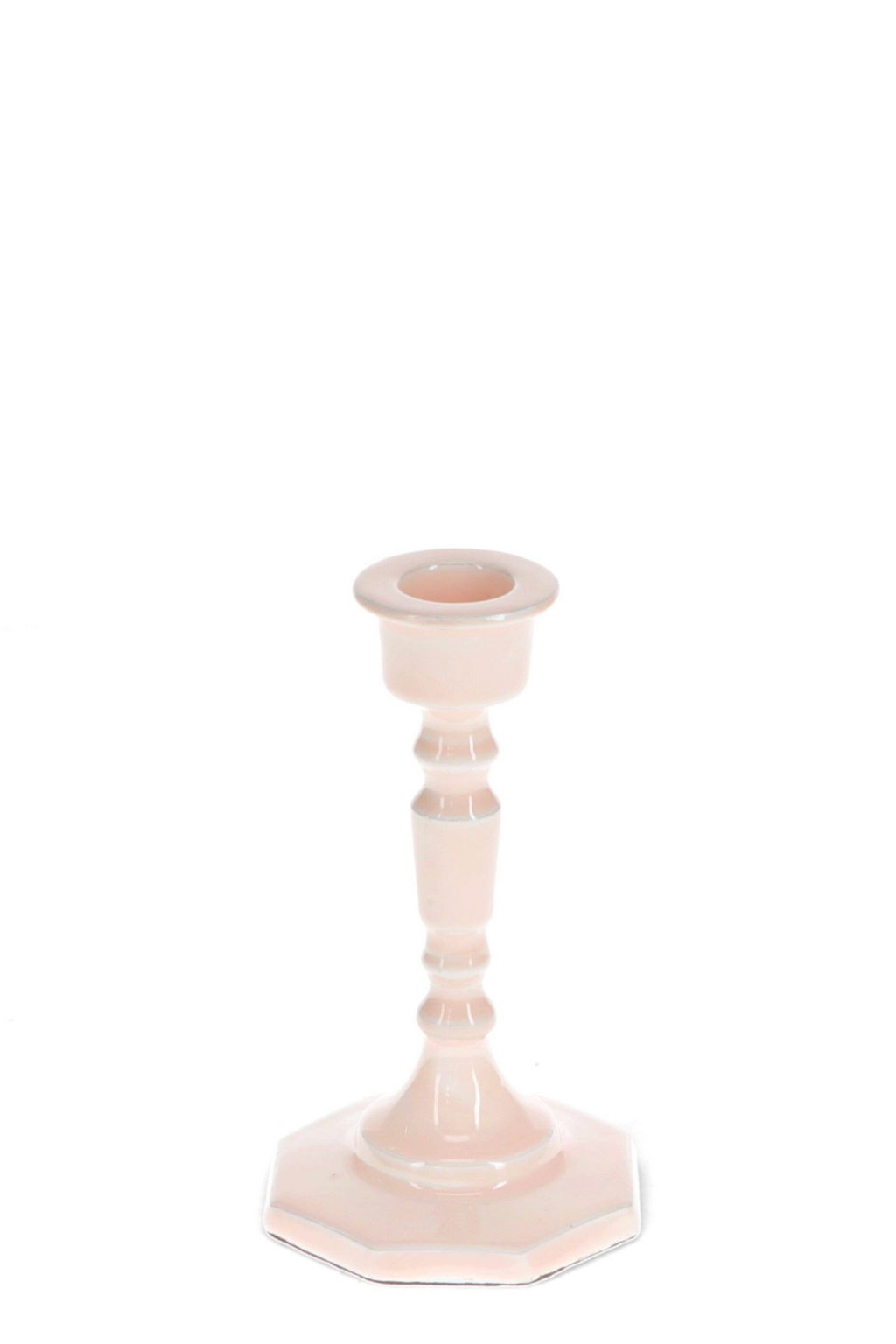Enamel Candlestick - Soft Pink