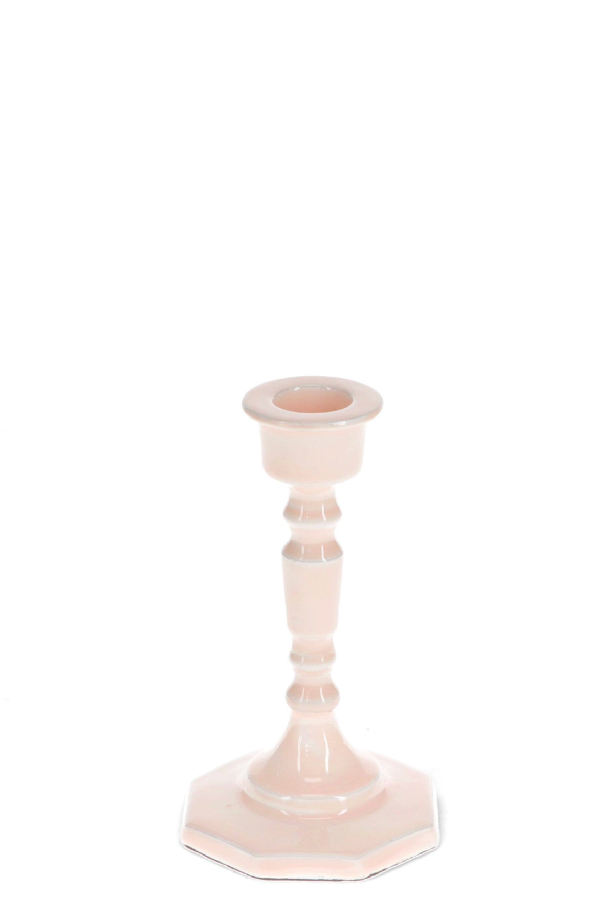 Enamel Candlestick - Soft Pink