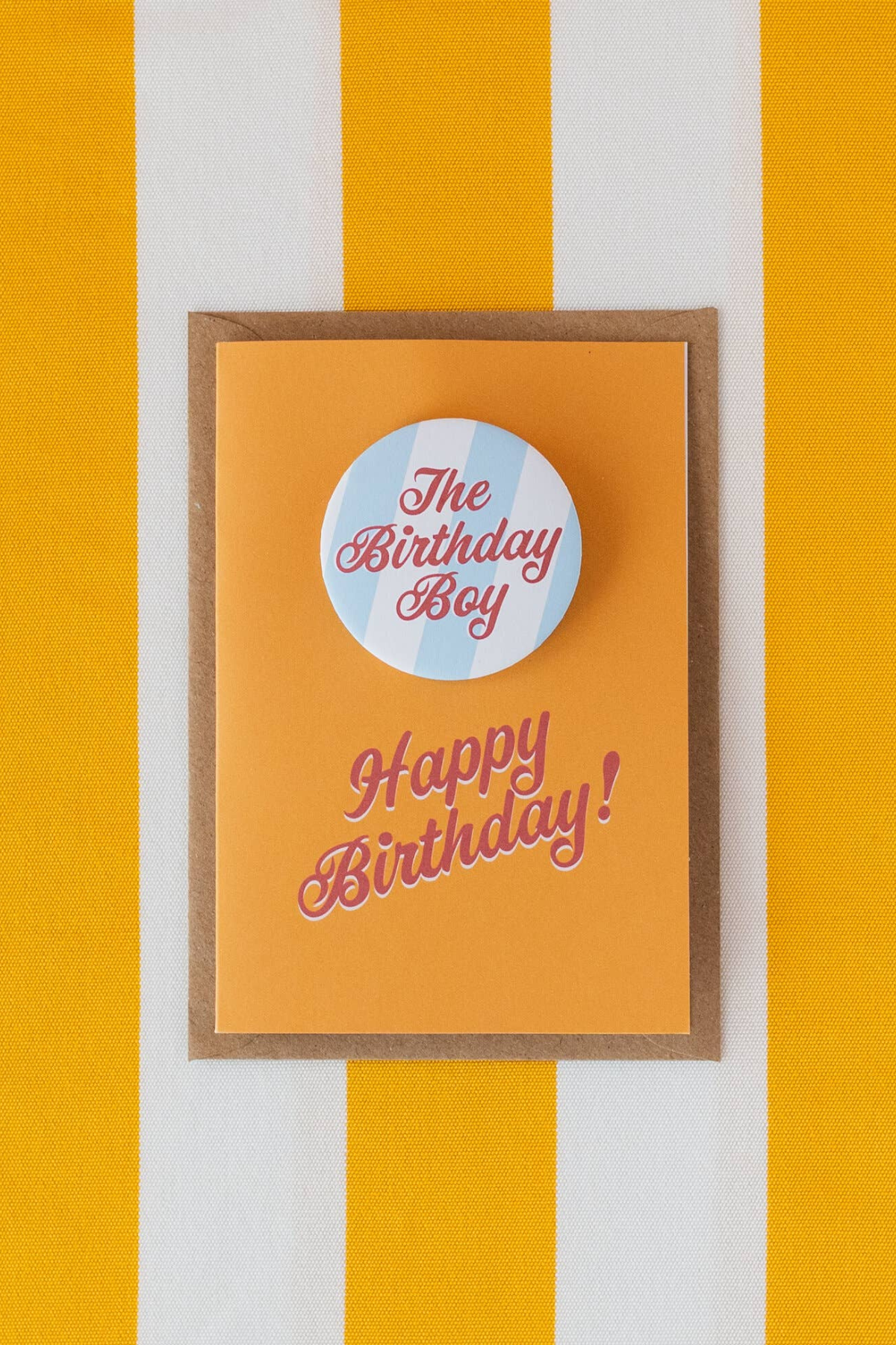 The Birthday Boy - Stripe Badge Card
