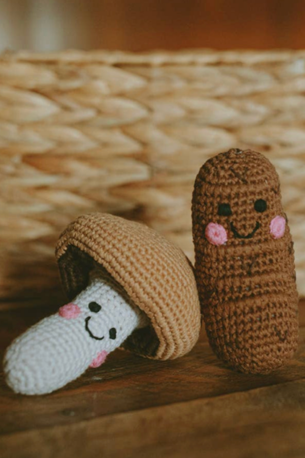Crochet Potato Baby Rattle